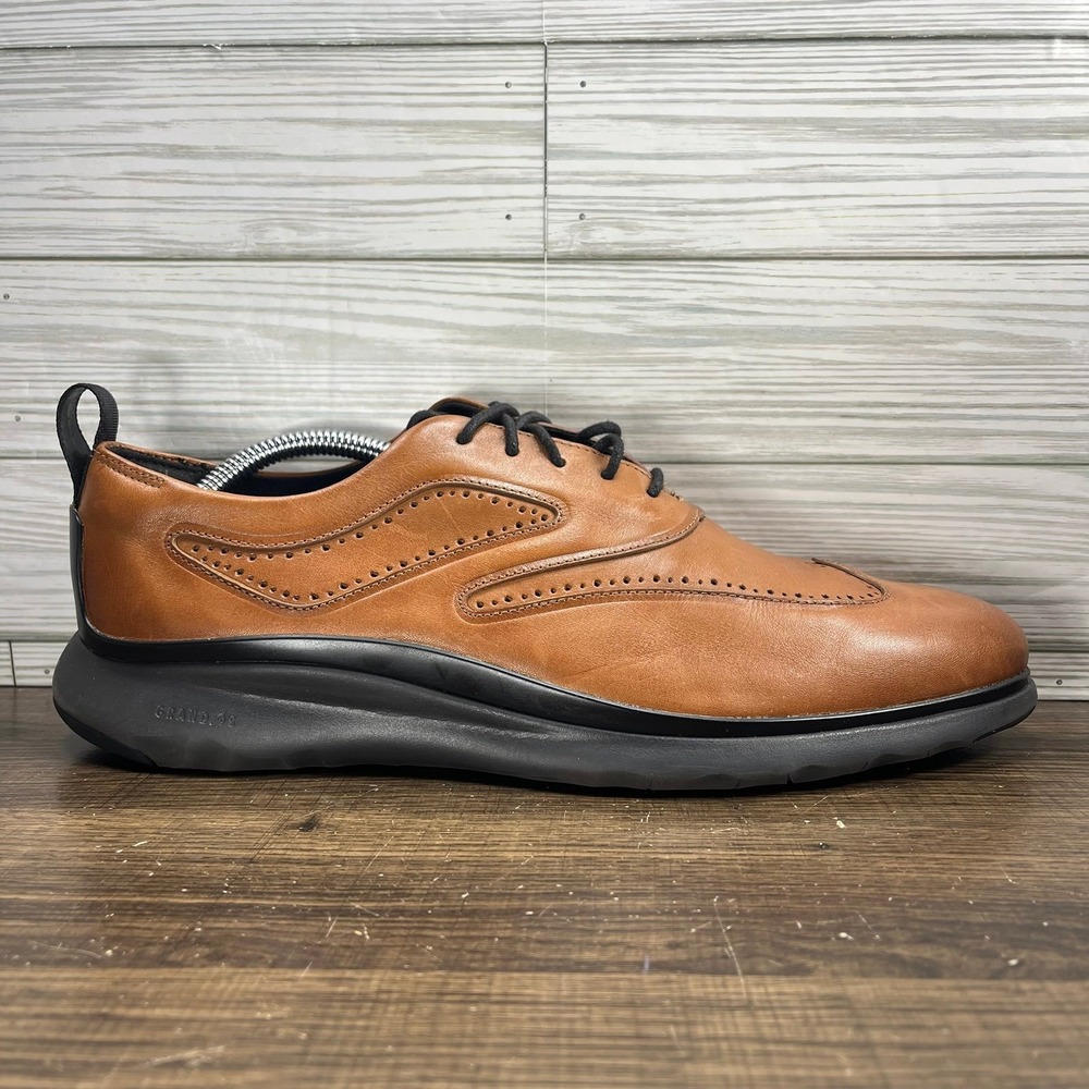 Cole Haan 3.ZeroGrand Wingtip Oxford Men's Brown Black Shoes - Men's‎ 10.5 (M)